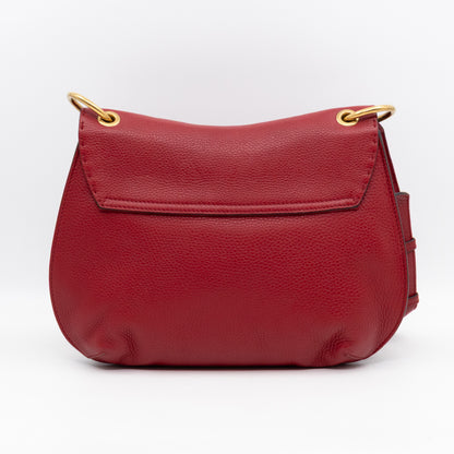 GG Marmont Flap Animalier Shoulder Bag Red Leather