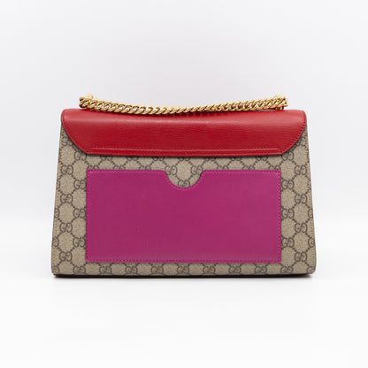 Padlock Flap Bag Medium GG Supreme Red Leather