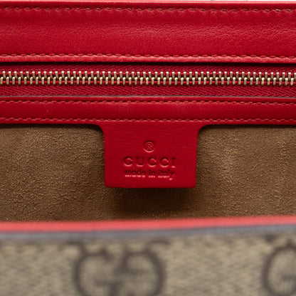 Padlock Flap Bag Medium GG Supreme Red Leather