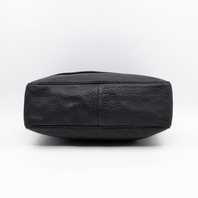 Messenger Shoulder Bag Black Guccissima Leather