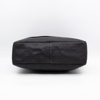 Messenger Shoulder Bag Black Guccissima Leather