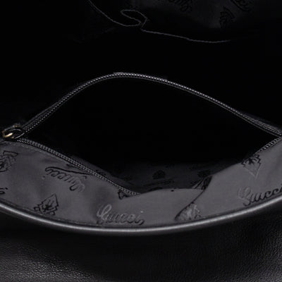 Messenger Shoulder Bag Black Guccissima Leather