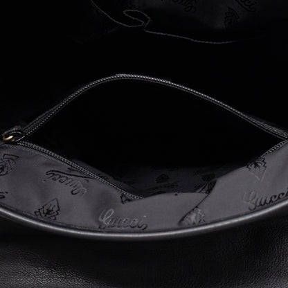 Messenger Shoulder Bag Black Guccissima Leather