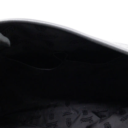 Messenger Shoulder Bag Black Guccissima Leather