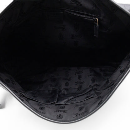 Messenger Shoulder Bag Black Guccissima Leather