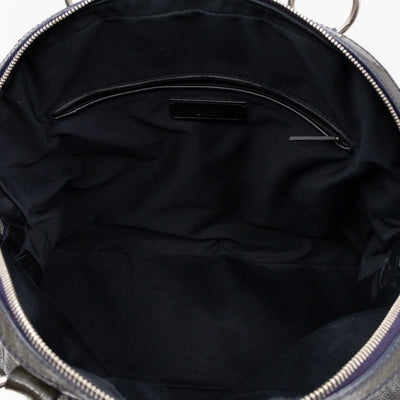 Large Muse Dark Grey Crumpled Patent Leather