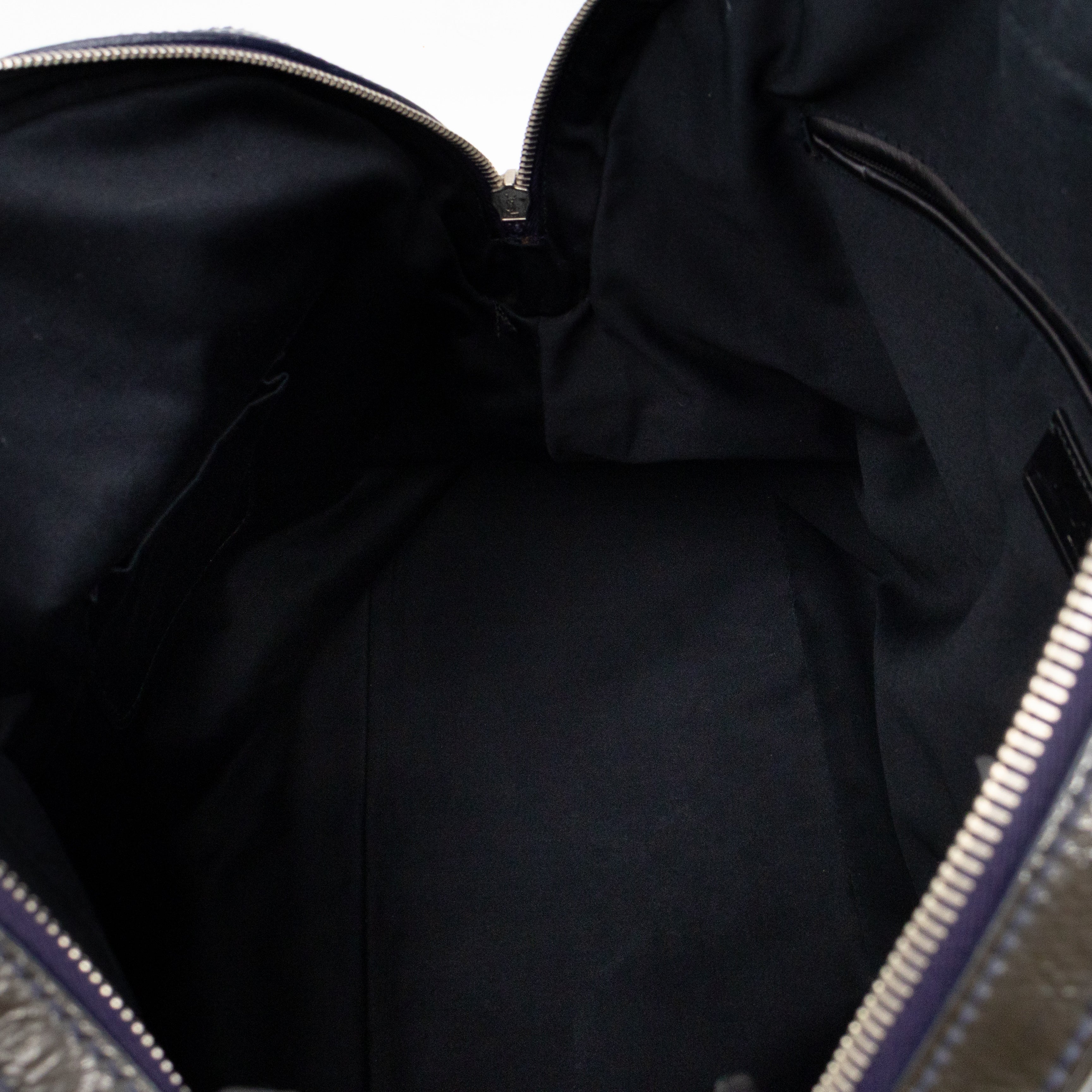 Large Muse Dark Grey Crumpled Patent Leather