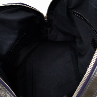 Large Muse Dark Grey Crumpled Patent Leather