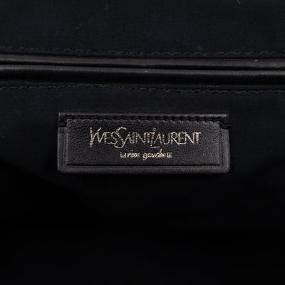 Large Muse Dark Grey Crumpled Patent Leather