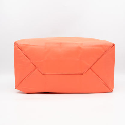 Cabas Bi-Color Tote Camel Fluo Pink Leather