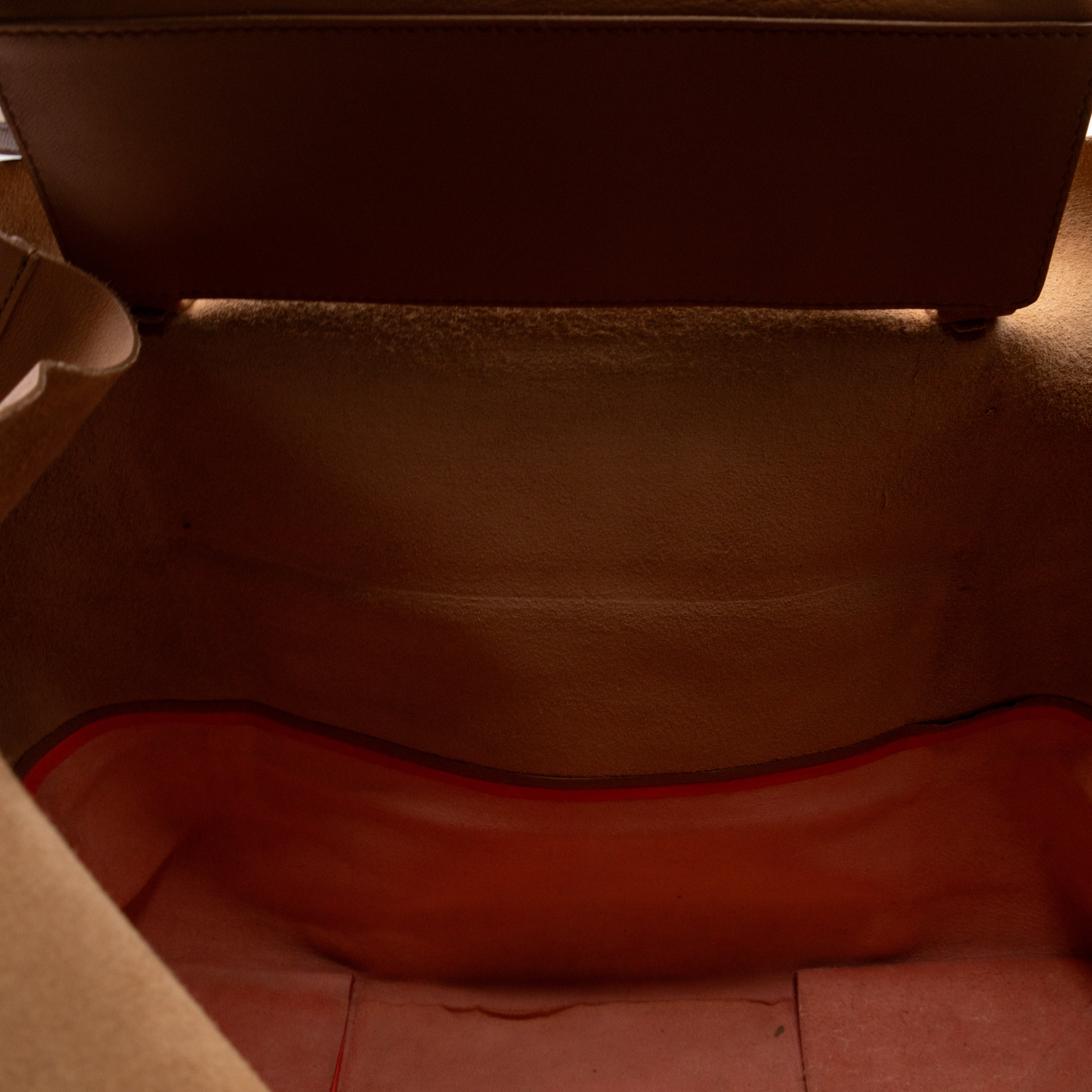 Cabas Bi-Color Tote Camel Fluo Pink Leather