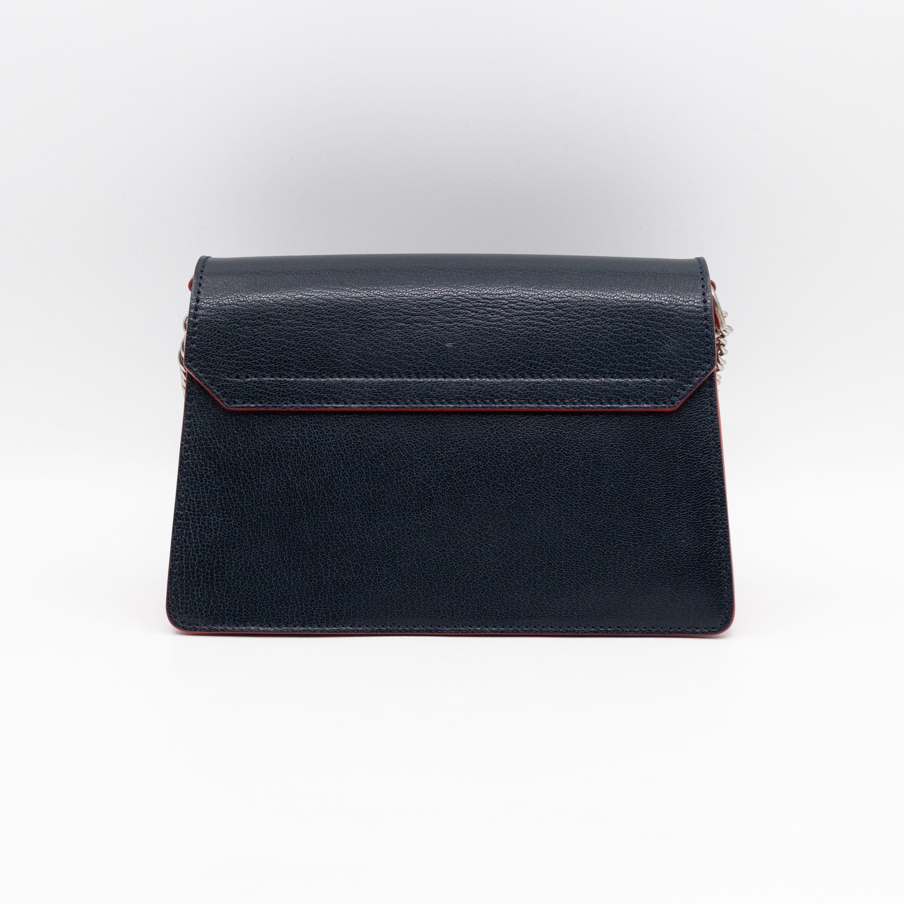 GV3 Small Crossbody Bag Blue Leather Red Suede