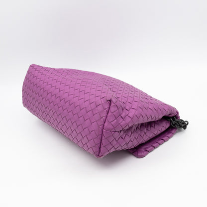 Olimpia Crossbody Bag Purple Intrecciato Leather