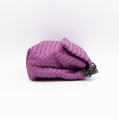 Olimpia Crossbody Bag Purple Intrecciato Leather