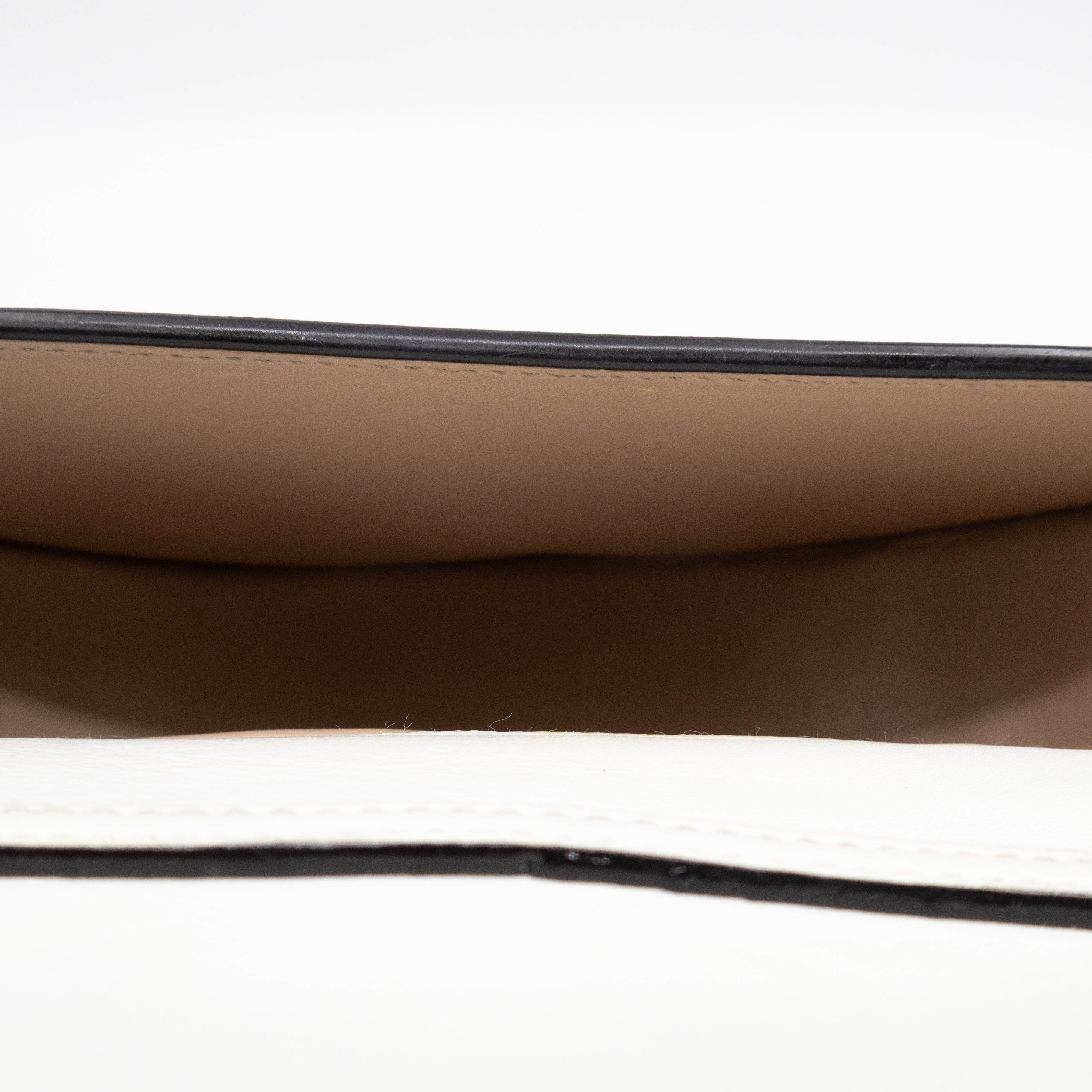 Nile Bracelet Minaudiere Crossbody Bag White Croc Embossed Leather