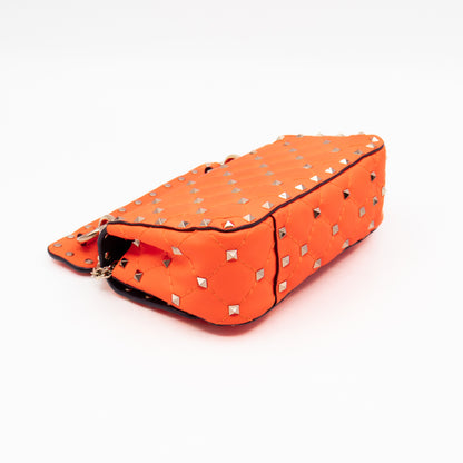 Rockstud Spike Mini Bag Fluo Orange Leather