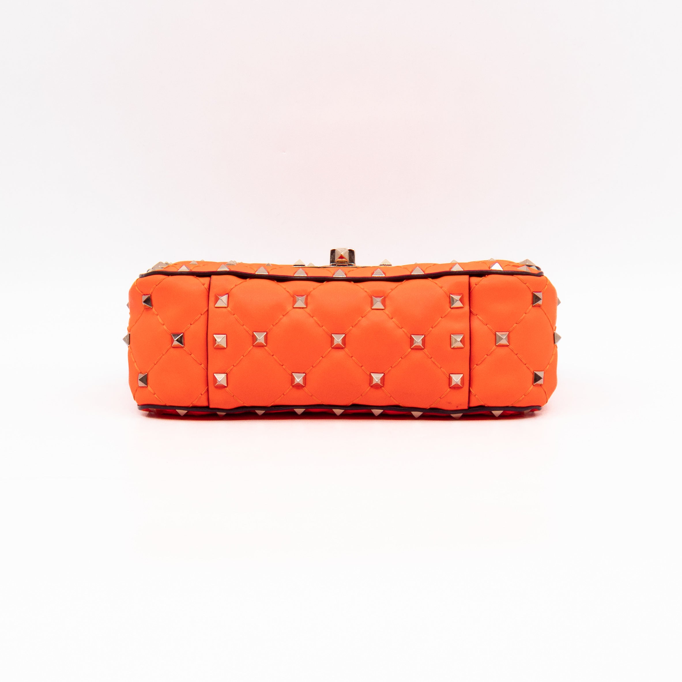 Rockstud Spike Mini Bag Fluo Orange Leather