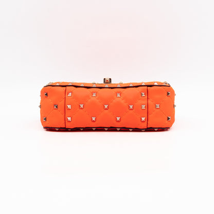 Rockstud Spike Mini Bag Fluo Orange Leather