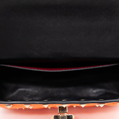 Rockstud Spike Mini Bag Fluo Orange Leather