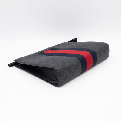 Zip Pouch Toiletry Case Black GG Supreme