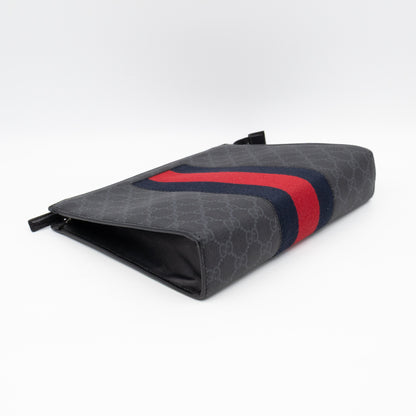 Zip Pouch Toiletry Case Black GG Supreme