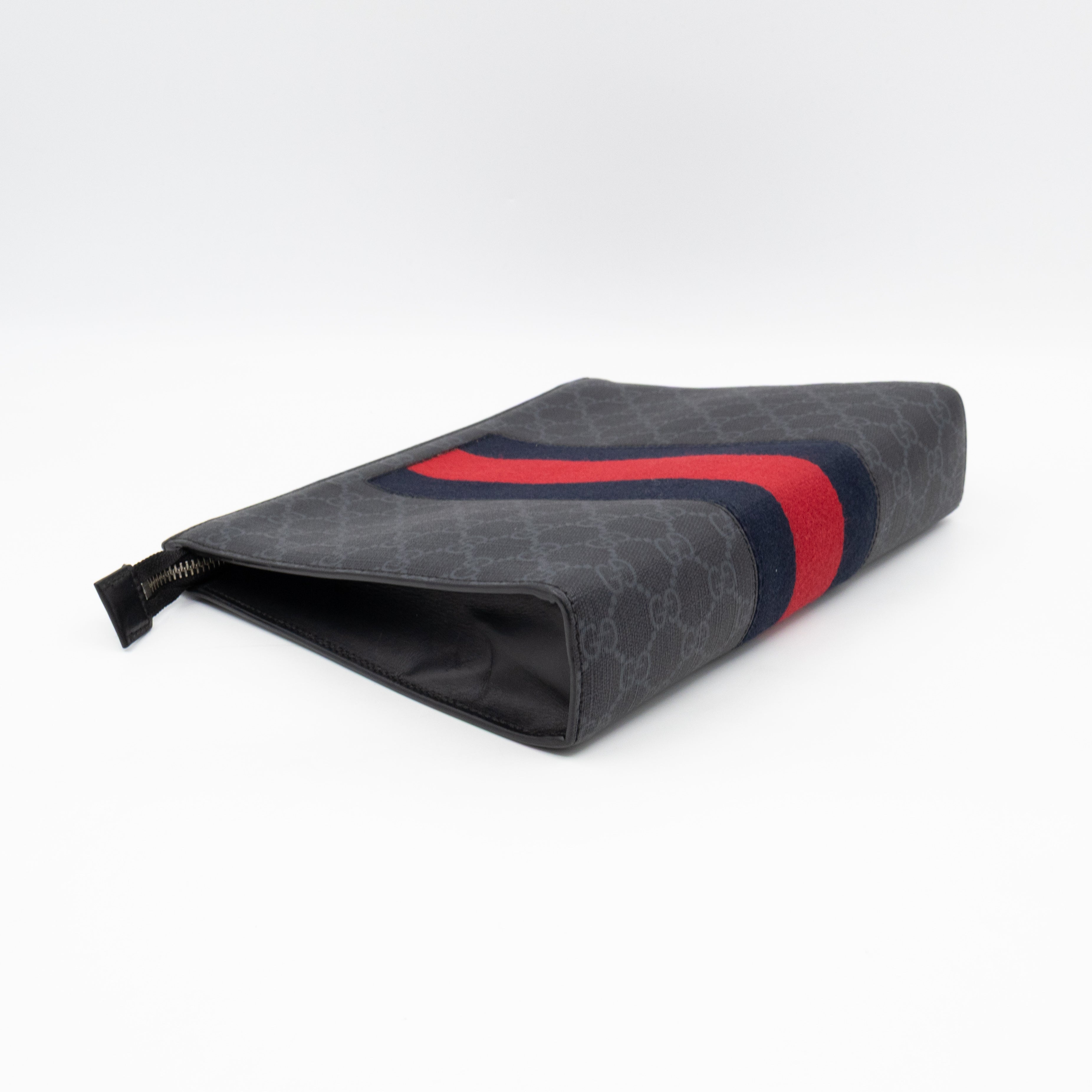 Zip Pouch Toiletry Case Black GG Supreme