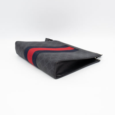 Zip Pouch Toiletry Case Black GG Supreme