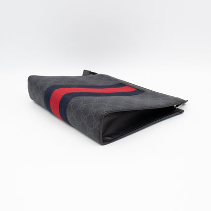 Zip Pouch Toiletry Case Black GG Supreme