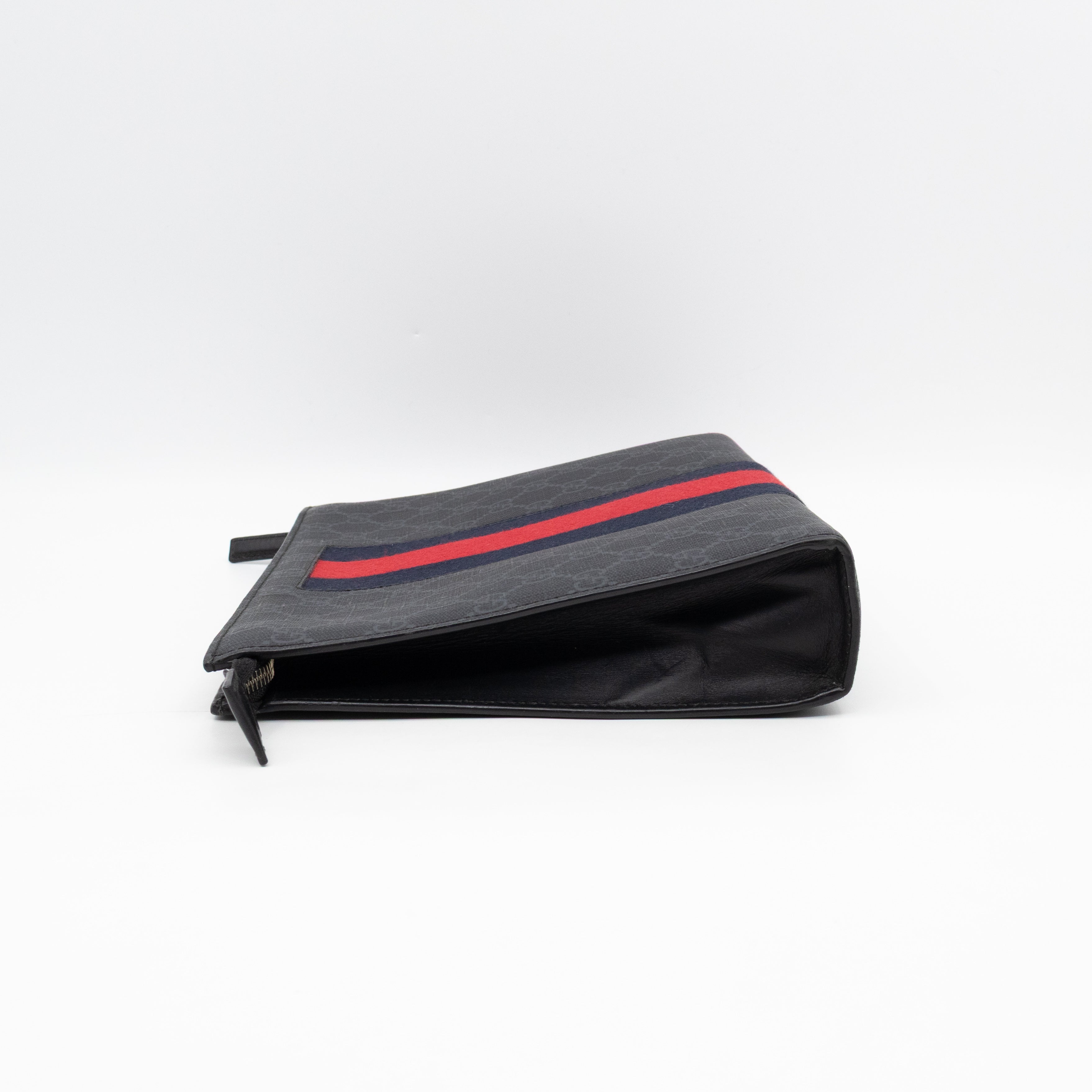 Zip Pouch Toiletry Case Black GG Supreme