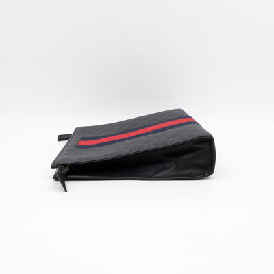 Zip Pouch Toiletry Case Black GG Supreme