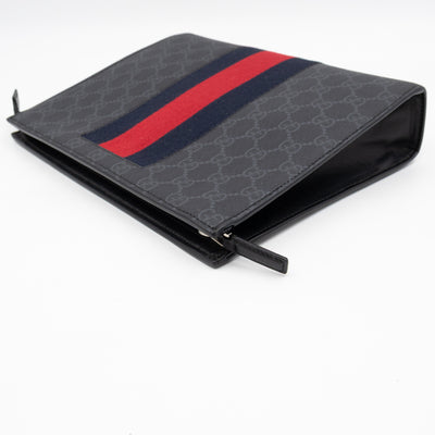 Zip Pouch Toiletry Case Black GG Supreme