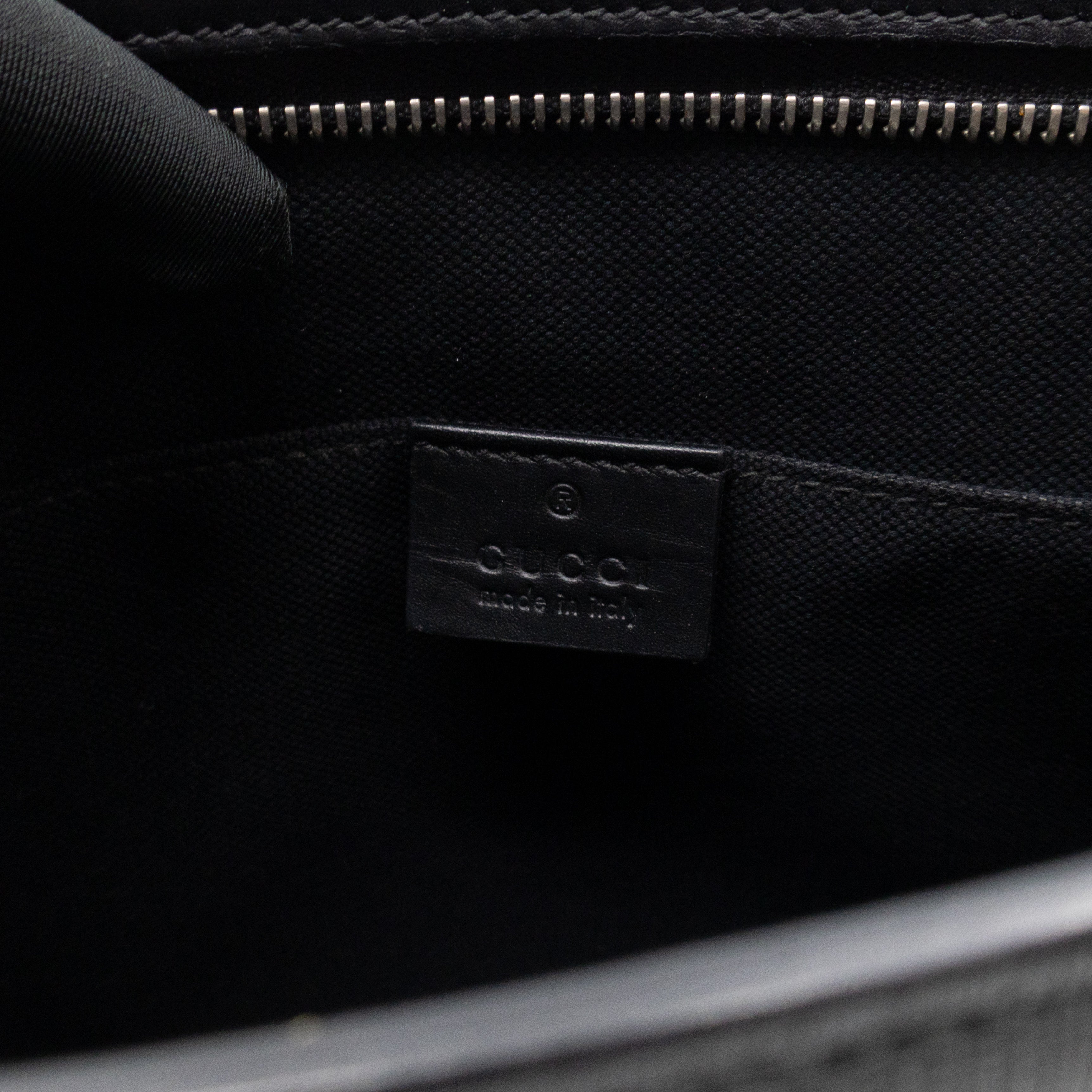 Zip Pouch Toiletry Case Black GG Supreme