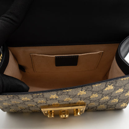 Padlock Flap Bag Small GG Supreme Bees