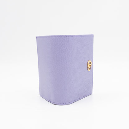 GG Marmont Card Case Wallet Lilac Leather