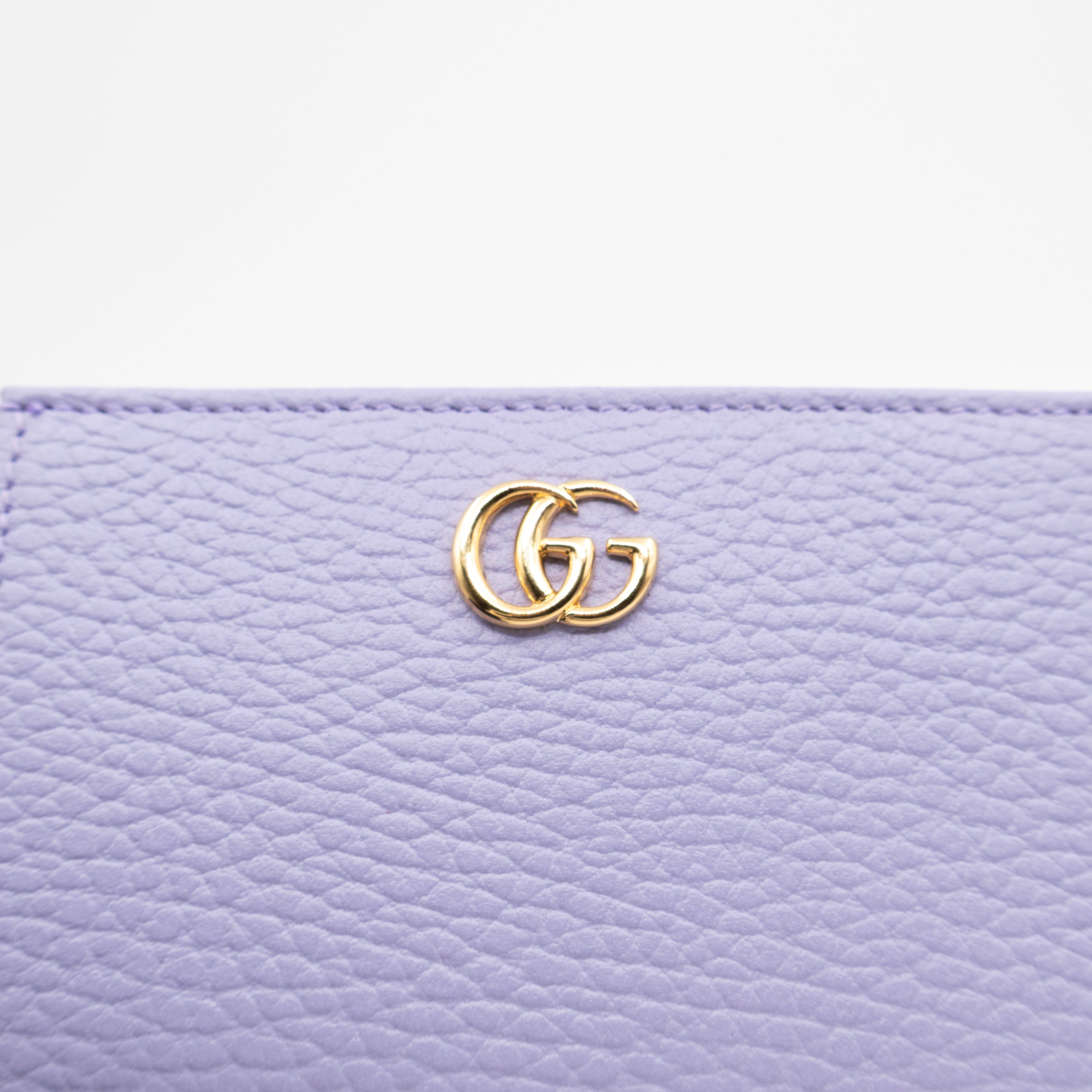 Gucci GG Marmont Card Case Wallet Lilac & Yellow Leather – Queen