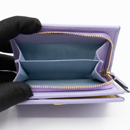 GG Marmont Card Case Wallet Lilac Leather