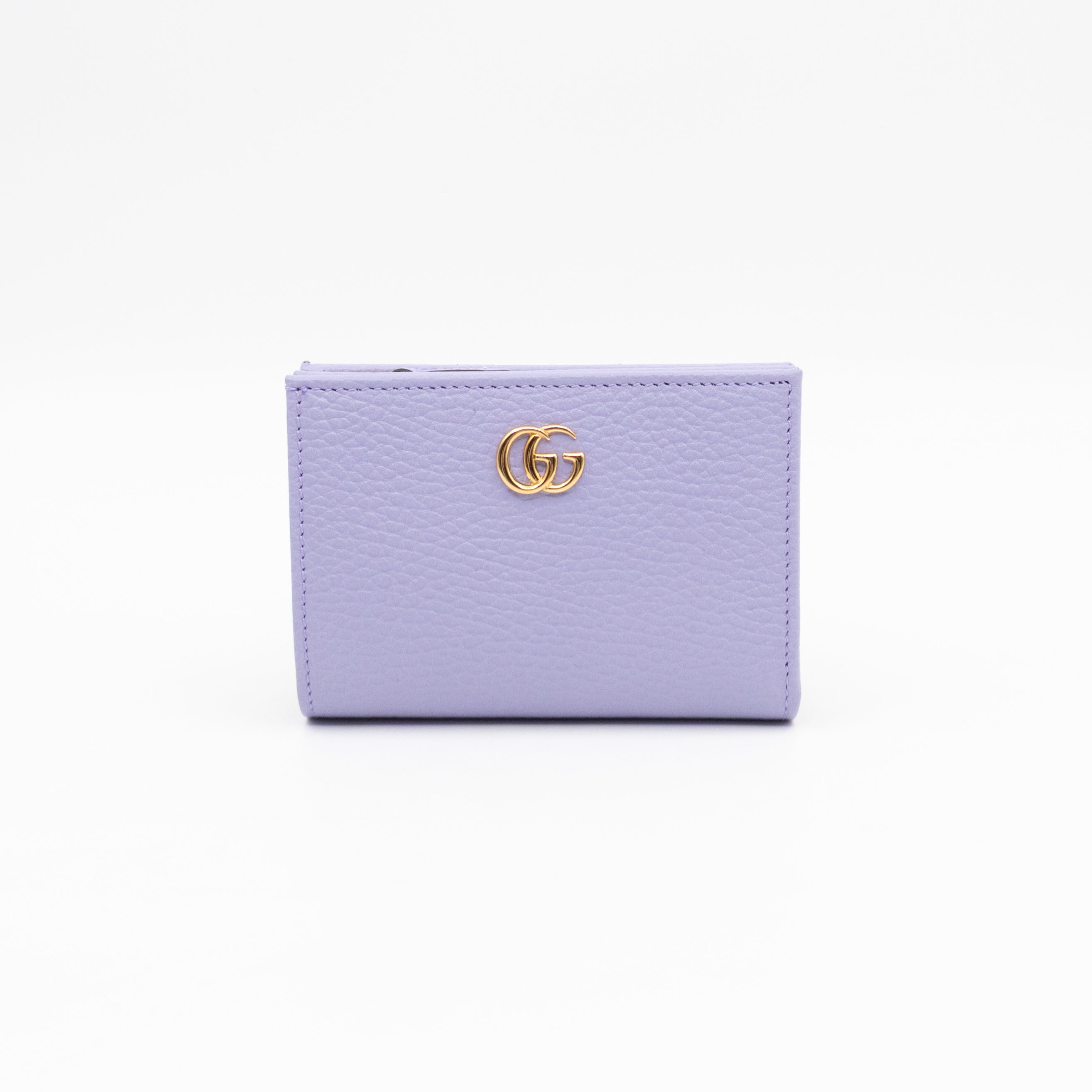 GG Marmont Card Case Wallet Lilac Leather