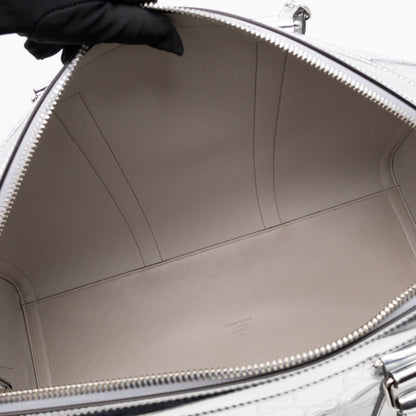 Medium Duffle Bag Metallic Silver Mirror Effect GG