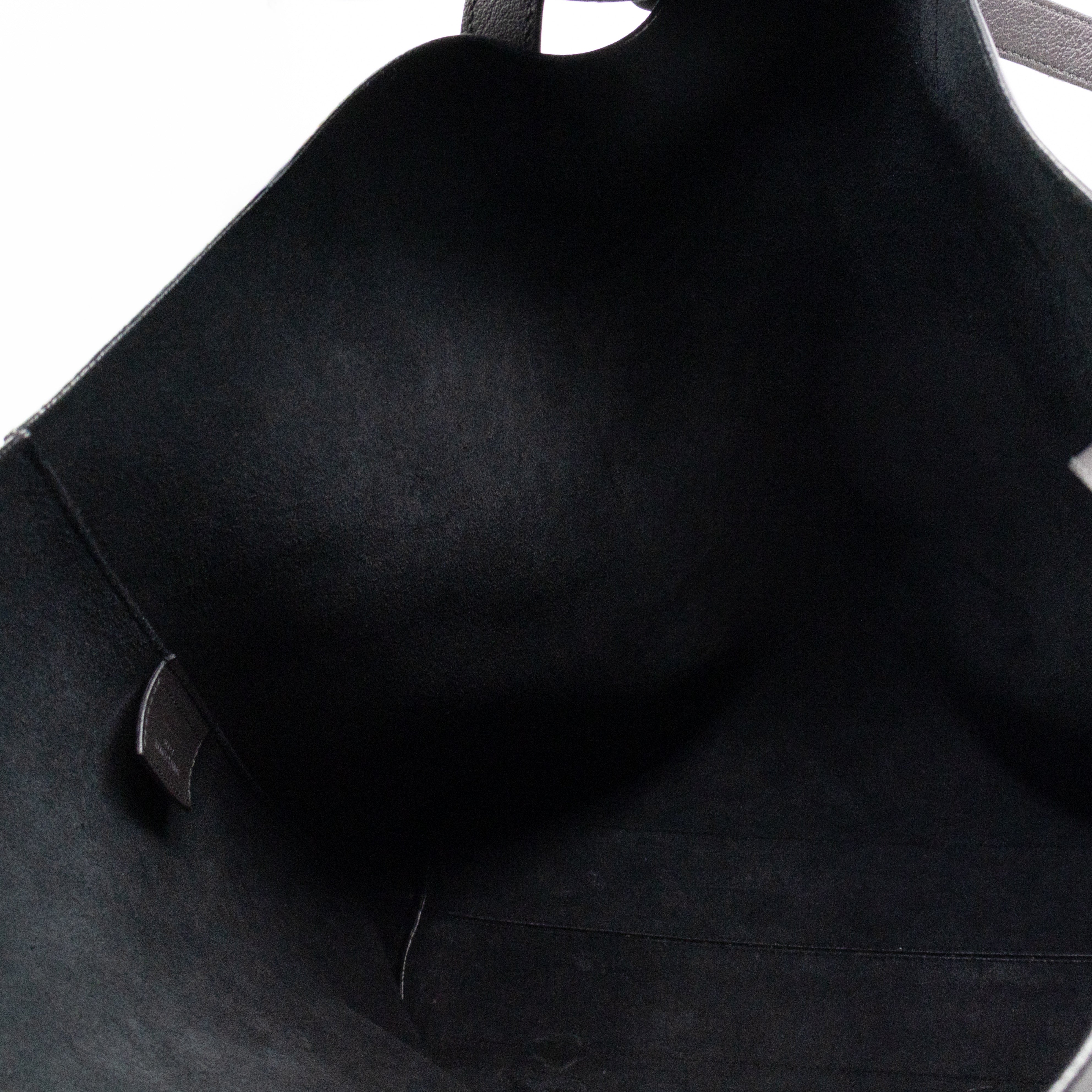 North South Large Shopping Tote Grey Leather