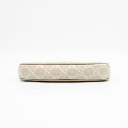 Ophidia Mini Bag GG Supreme Canvas Beige and White