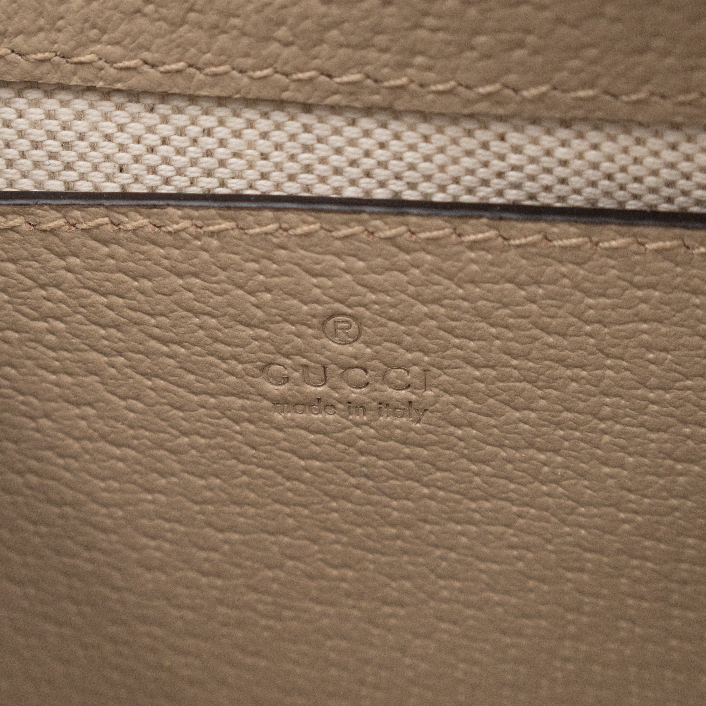 Ophidia Mini Bag GG Supreme Canvas Beige and White