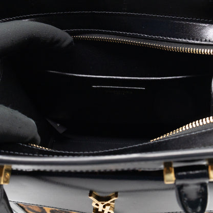 Uptown Small Leopard Ponyhair & Black Leather