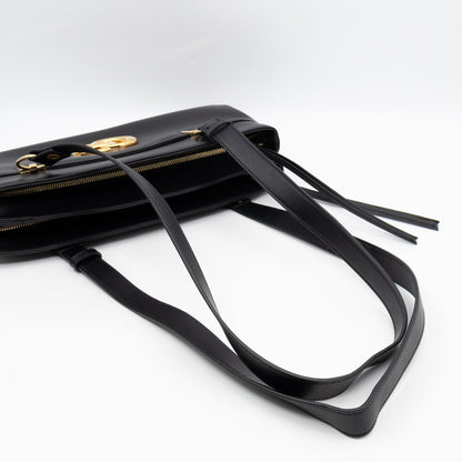 Arli Tote Large Shoulder Bag Black Smooth Leather