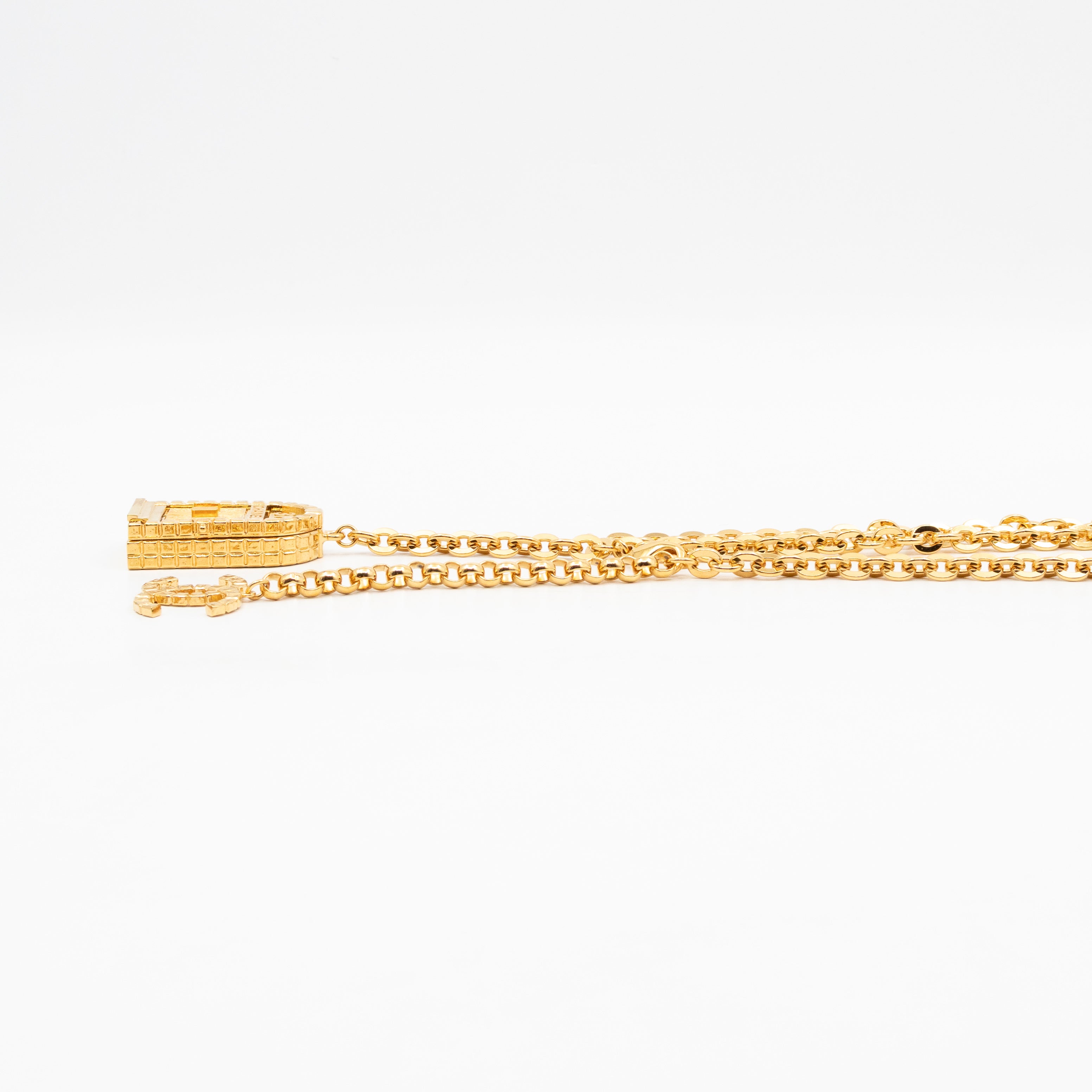31 Rue Cambon Door CC Pendant Metal Chain Belt 90 cm Gold