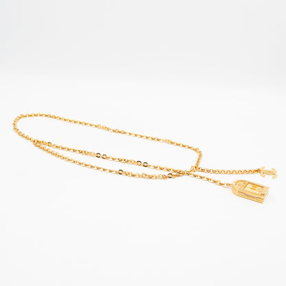 31 Rue Cambon Door CC Pendant Metal Chain Belt 90 cm Gold