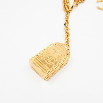 31 Rue Cambon Door CC Pendant Metal Chain Necklace & Belt Gold