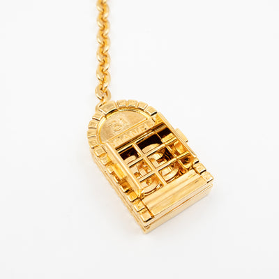 31 Rue Cambon Door CC Pendant Metal Chain Necklace & Belt Gold