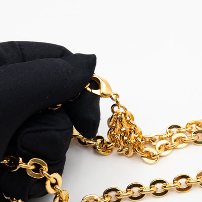 31 Rue Cambon Door CC Pendant Metal Chain Necklace & Belt Gold