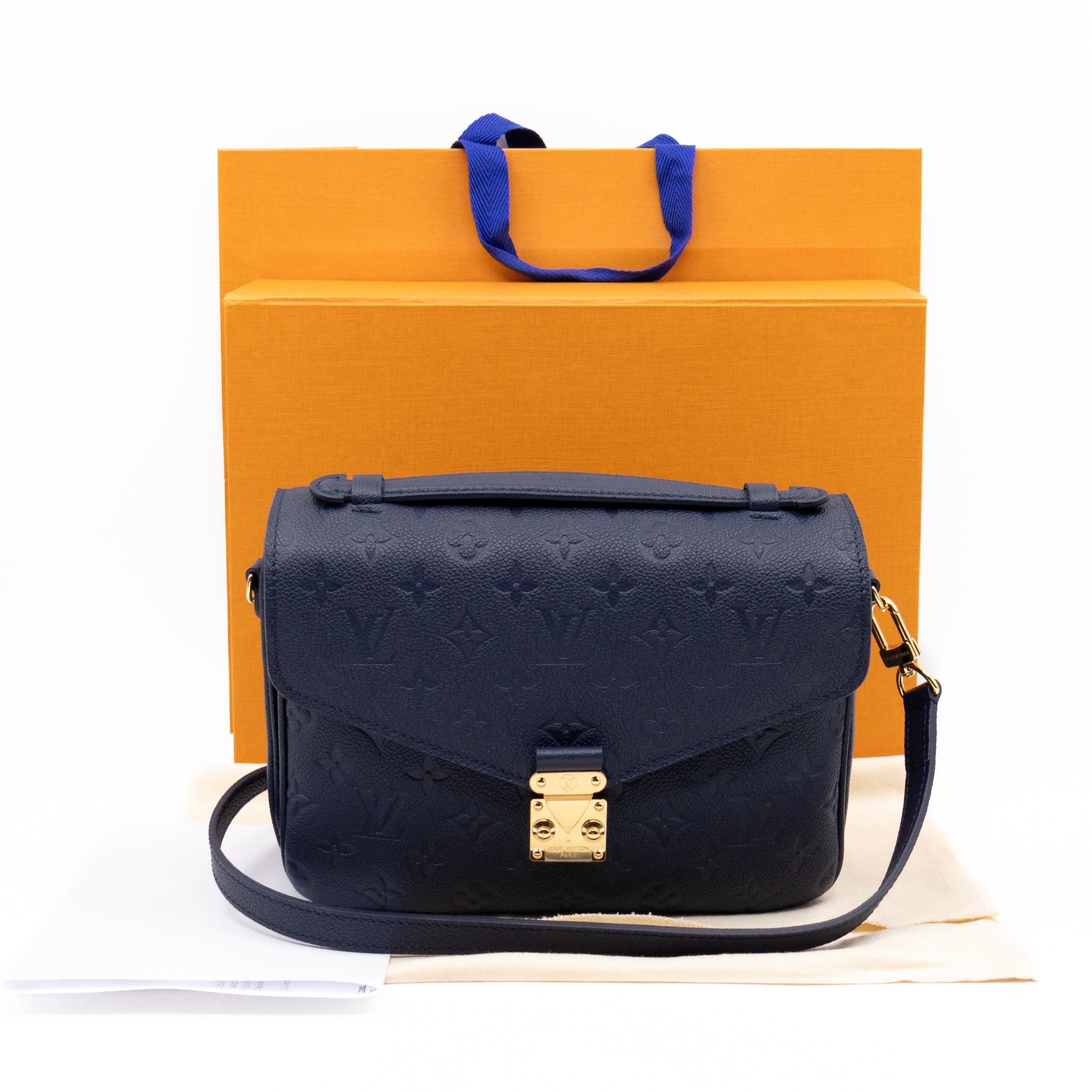 Pochette Metis Navy Monogram Empreinte Leather