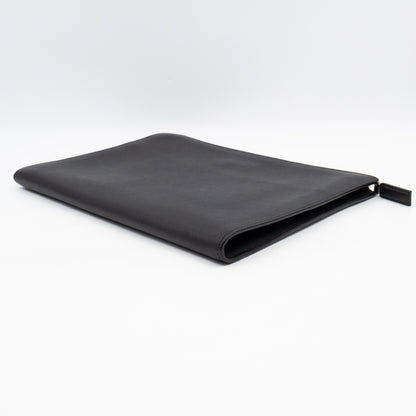Laptop Holder Black Saffiano Leather